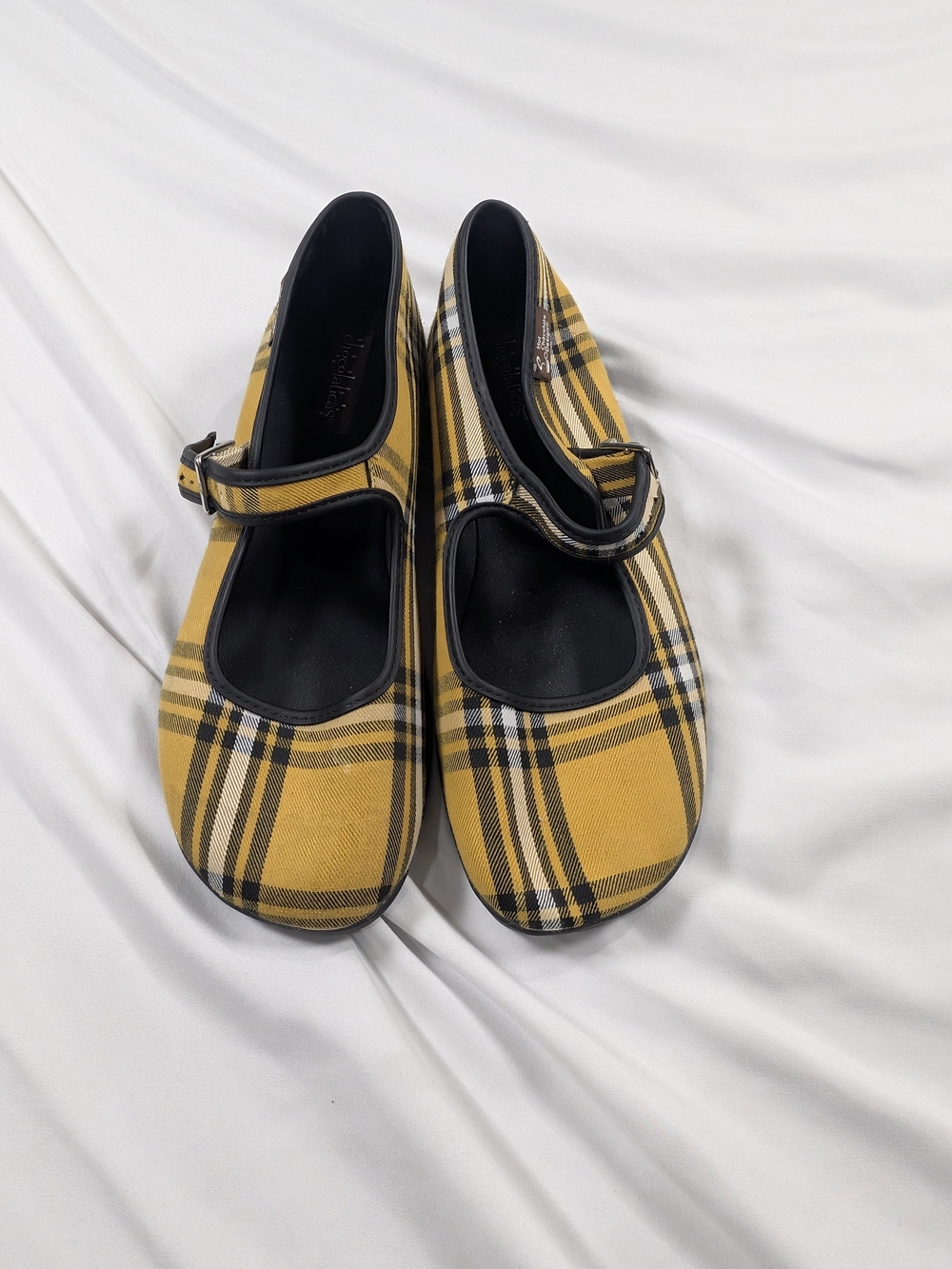 Hot Chocolate Design Chocolaticas Yellow Plaid Mary Jane Shoes